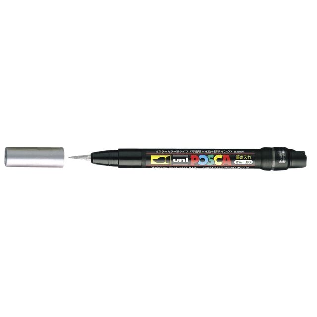 Posca - Paintmarker Uni PCF350 Pinsel 1-10mm Silber