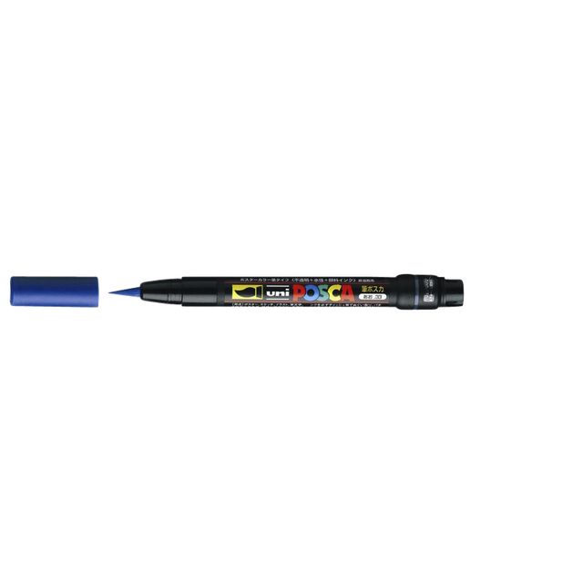 Posca - Paintmarker Uni PCF350 Pinsel 1-10mm dunkelblau | 5 Stück