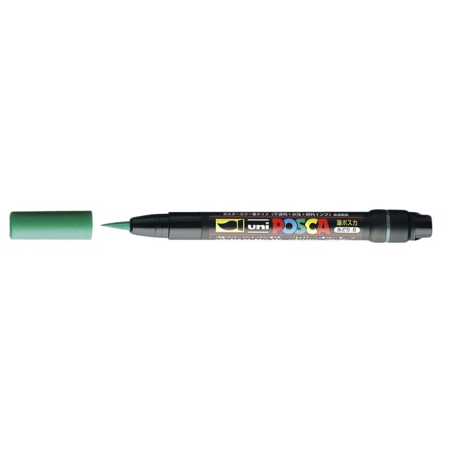Posca - Marqueur Uni PCF350 Pinceau 1-10mm vert foncé