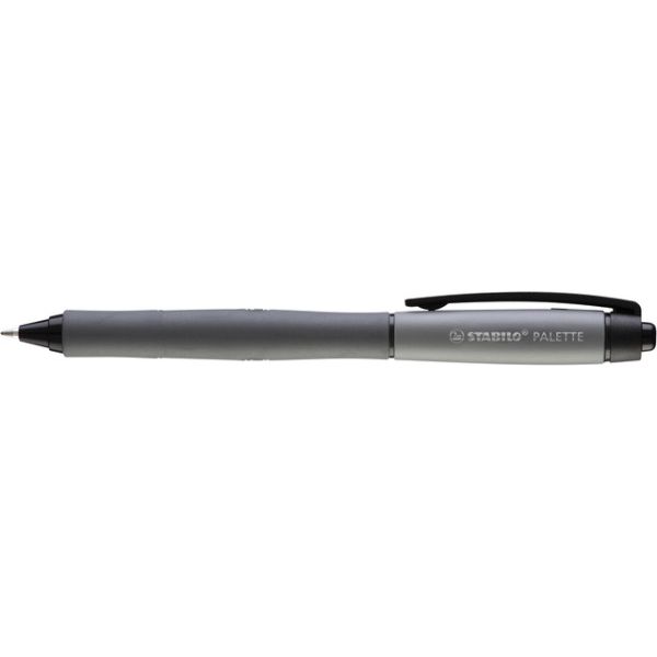 STABILO PALETTE, rollerball met drukmechanisme, zwart, lijnbreedte F (0.4 mm), 10 stuks, zwart schrijvend | 10 stuks