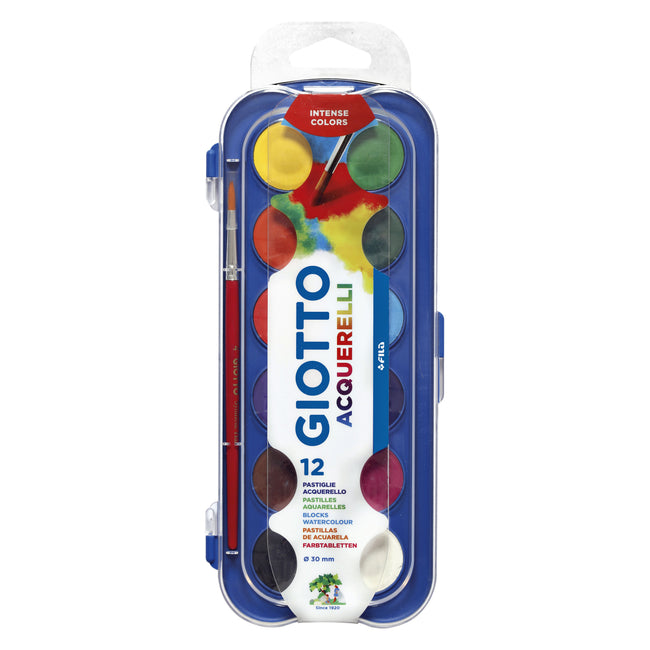 Giotto -  Waterverf  acquerelli 12 kleuren