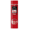 Pentel - Mine de crayon Ain Stein HB 0.5mm rouge tube de 20 pièces