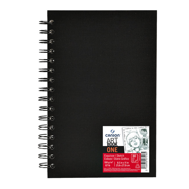 Canson -  Schetsboek  art book one 100gr 216x279mm wit