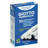 Giotto - Boîte à craies pour tableau noir de 10 pièces blanc