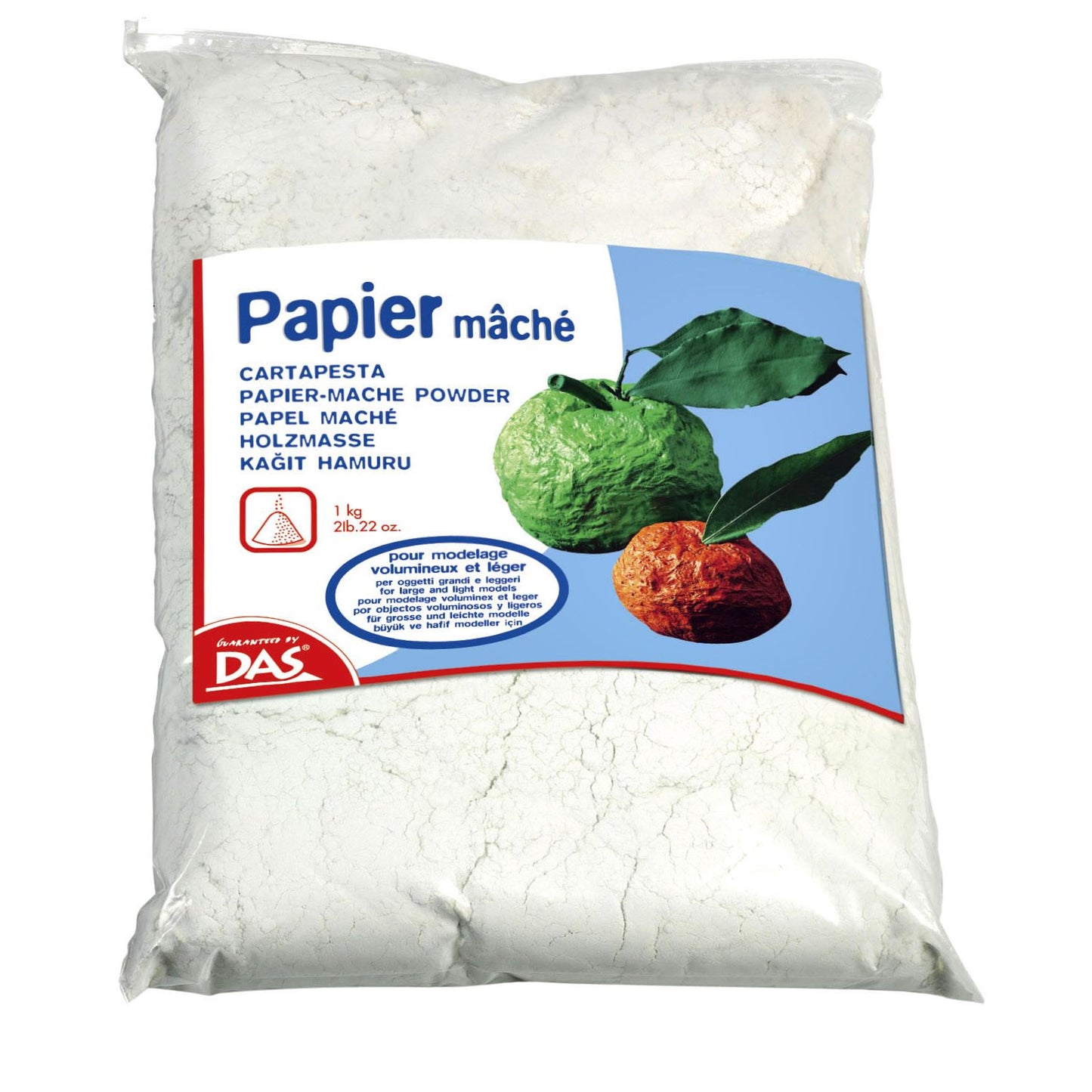 Das -  Papier-maché  poeder 1000 gram wit
