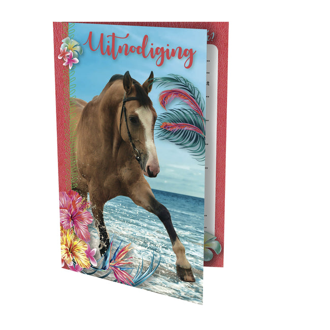 Interstat -  Uitnodiging paarden 17.5x12.2cm
