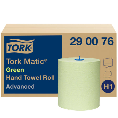 Tork - Rouleau de serviettes H1 Matic Advanced 2 couches 150m vert 290076