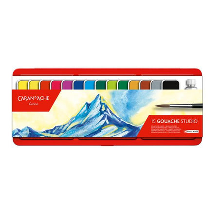 Caran d'ache - Peinture pour affiche en boîte de 15 couleurs