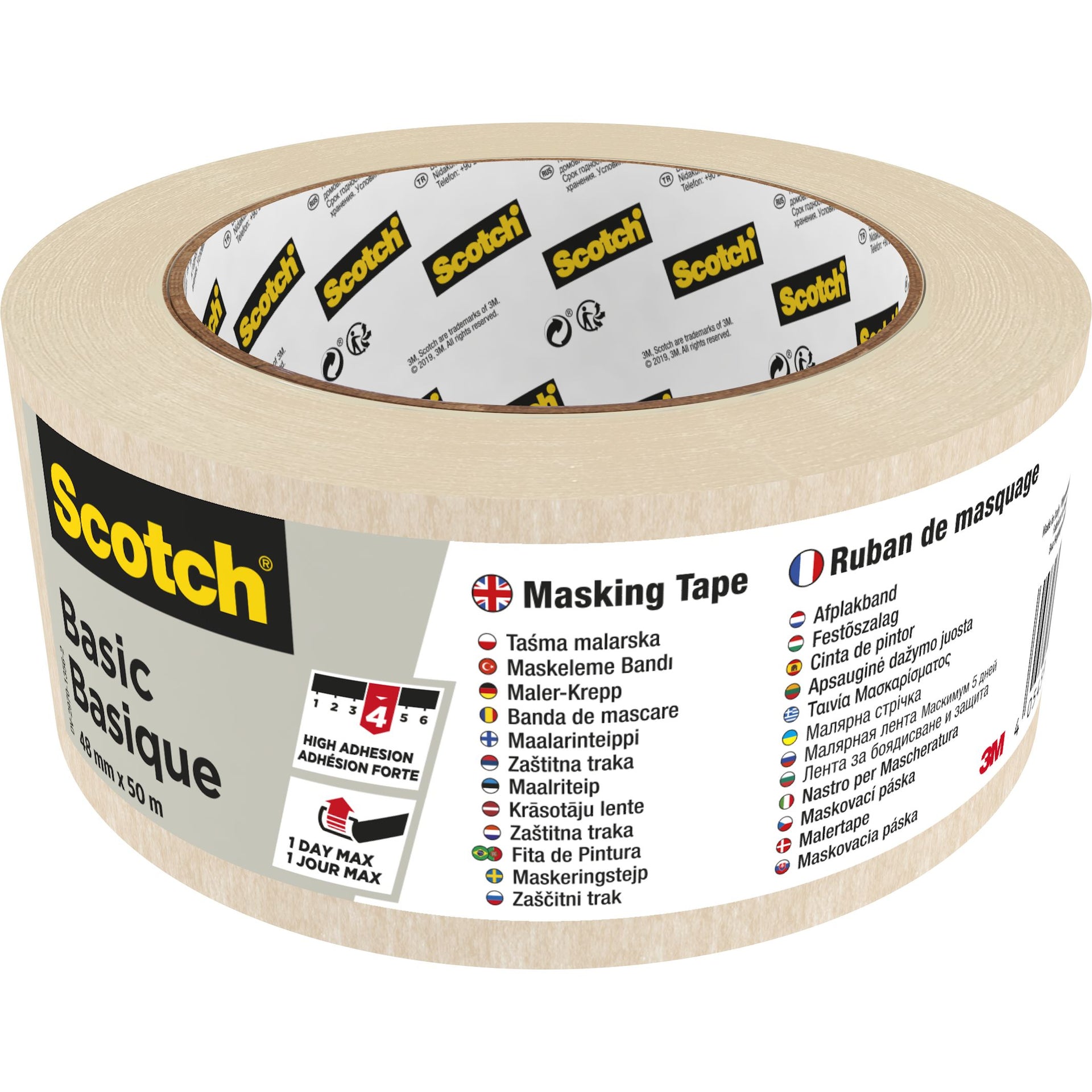 Scotch -  Afplake basic 48mmx50m beige | 12 stuks
