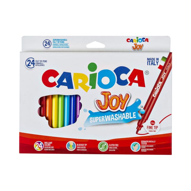 Cararioca - Felt -Tip toujours superwashable Joy, 24 marqueurs dans une pochette en carton