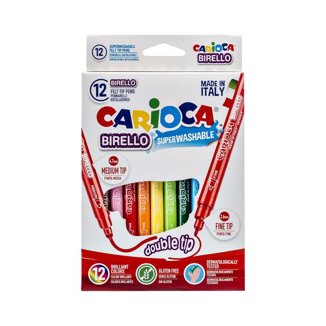 Cararioca - Felt -Tip Tick Carioca Birello Double parieurs Ass 12st | 48 pièces