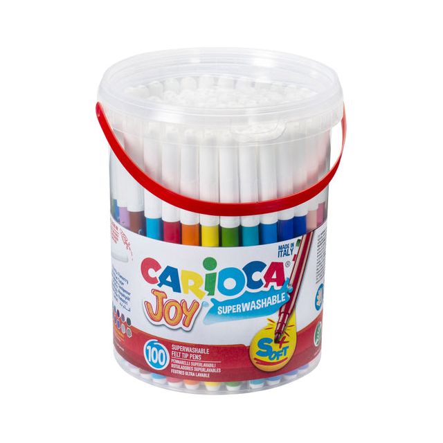 Carioca - Viltstift Joy, 100 stiften in een plastic pot