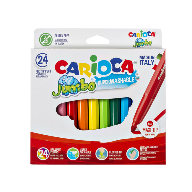 Carioca - Filzstift Maxi sortiertes Set mit 24 Stück