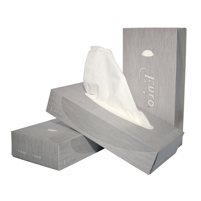 Euro Products - Mouchoirs Produits 2 couches 100 feuilles blanc 140040