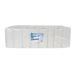 Cleaninq - Küchenrolle 2-lagig 50 Blatt 16x2 Rolle weiß