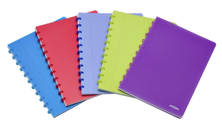 Atoma - Carnet A4 vierge 144 pages 90gr PP transparent assorti | 10 pièces