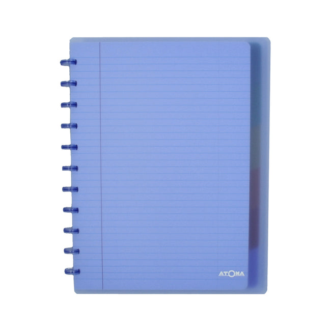 Atoma - Carnet A4+ ligne 120 pages 90gr PP transparent assorti