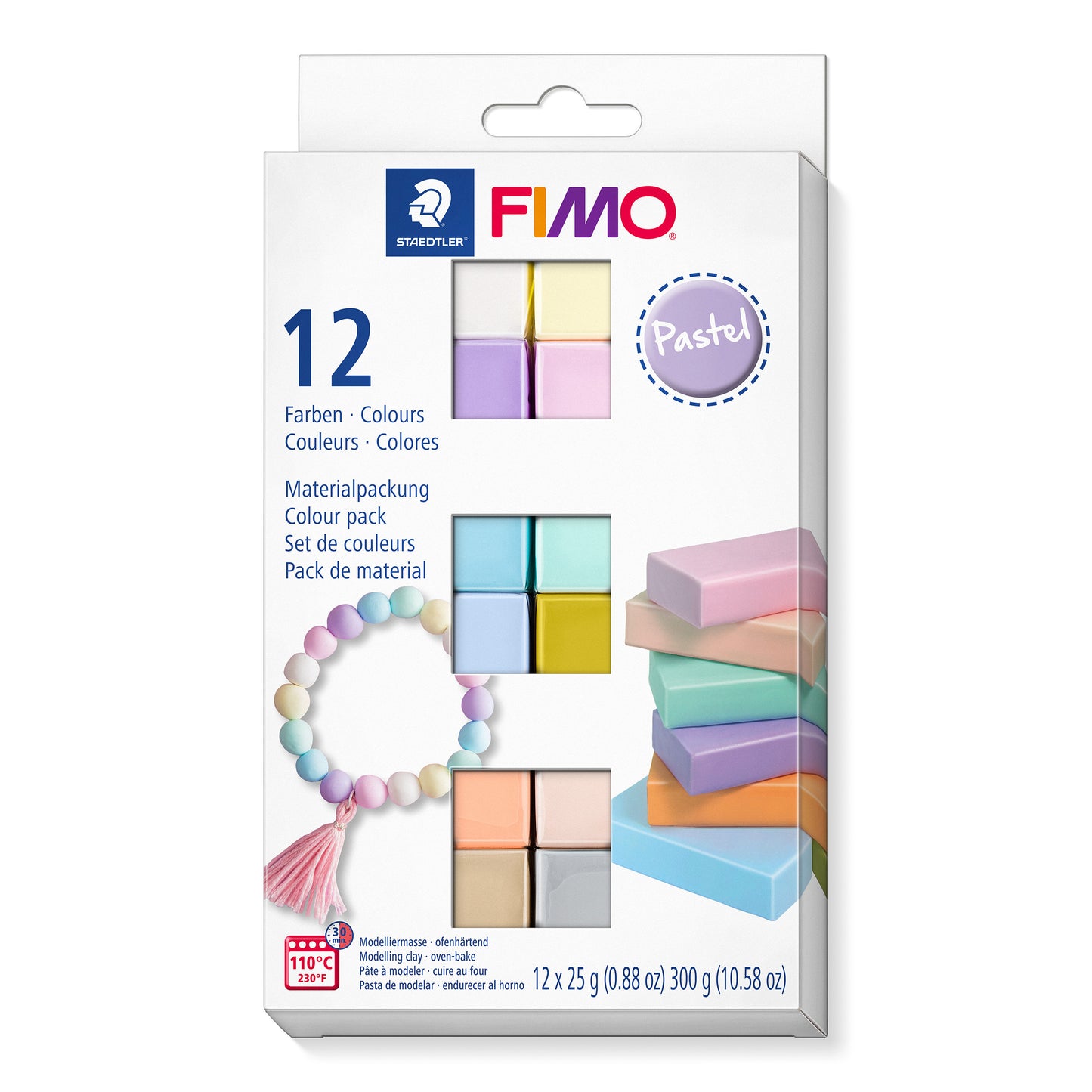 Fimo Staedtler - Argile Fimo soft color pack de 12 couleurs pastel