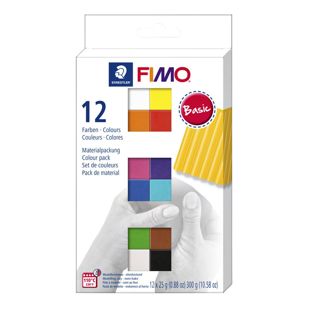 Fimo Staedtler - Clay Fimo Soft Color Packung mit 12 Grundfarben