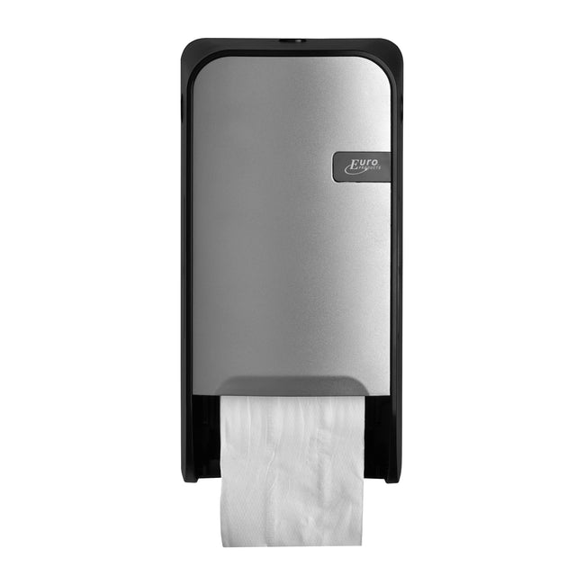 Quartzline - Toilettenpapierspender Q1 Systemrolle Duo Silber 441091