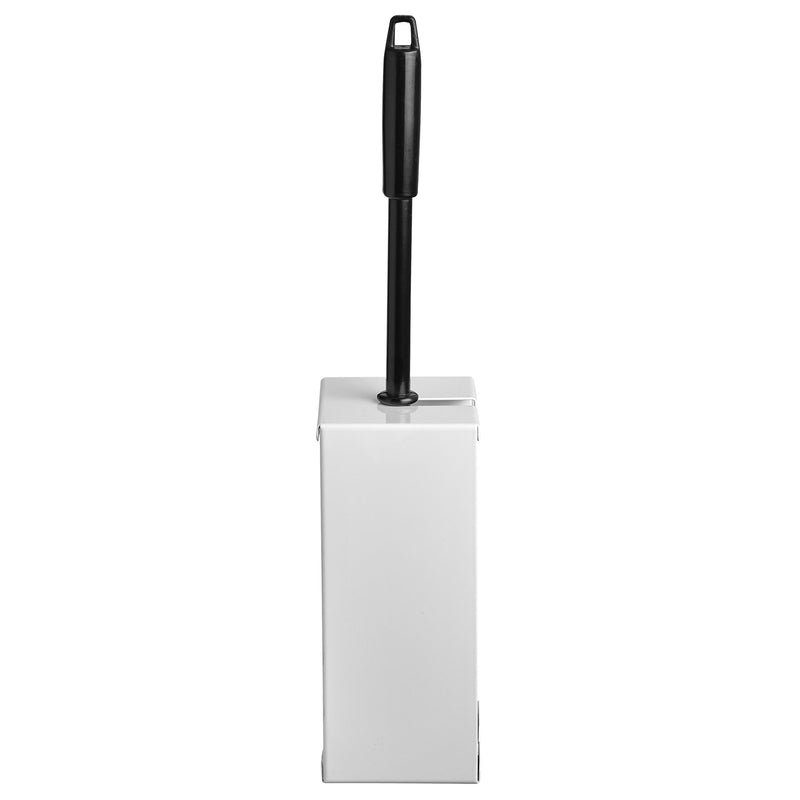 Quantore - Ensemble brosse WC Quartzline acier inoxydable blanc 448901