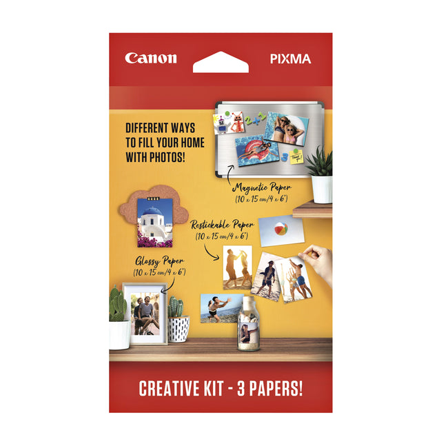 Canon - Kit créatif papier photo avec 3 types de papier 60 feuilles