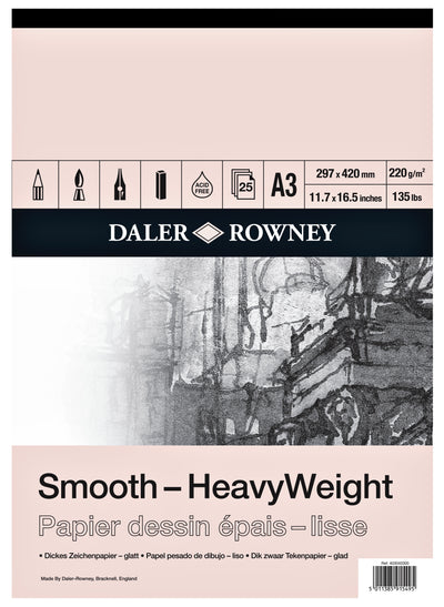 Daler-Rowney -  Tekenpapier daler rowney smooth 220gr a3 wit