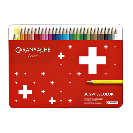 Caran d'ache - Crayons de couleur Swisscolor 30 pièces assorties