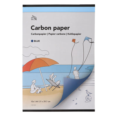 Qbasic - Papier carbone A4 21x29,7cm 10x bleu