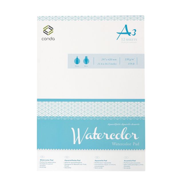 Conda - Bloc aquarelle A3 230gr