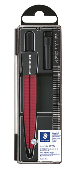 Passer Staedtler 550 Noris schoolpasser metallic rood