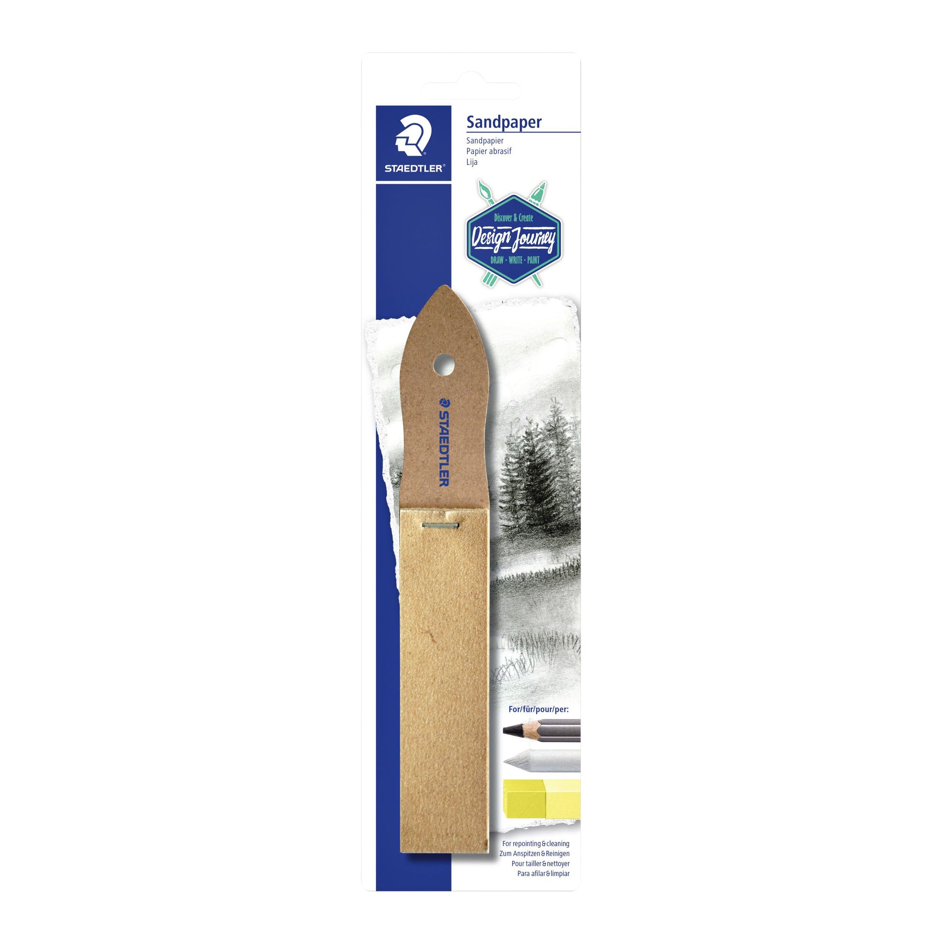 Staedtler - Papier de verre pour crayons blister 12 feuilles