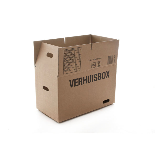 IEZZY - Carton de déménagement 370x650x350 double vague marron 7mm | 5 pièces