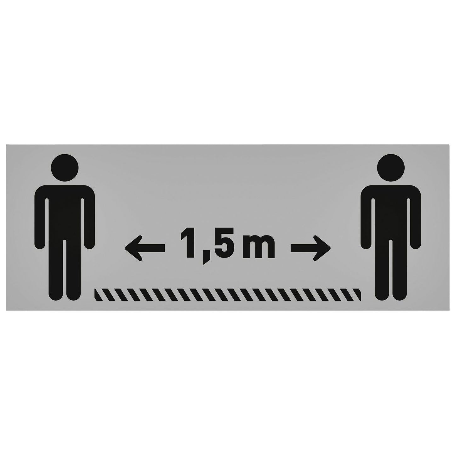 OPUS 2 -  Vloersticker  40x15cm lichtgrijs zwart | 10 stuks