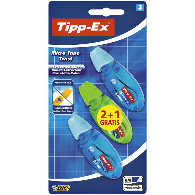 Tipp-Ex - Correction micro twist 5mmx8m blister 2+1 offert
