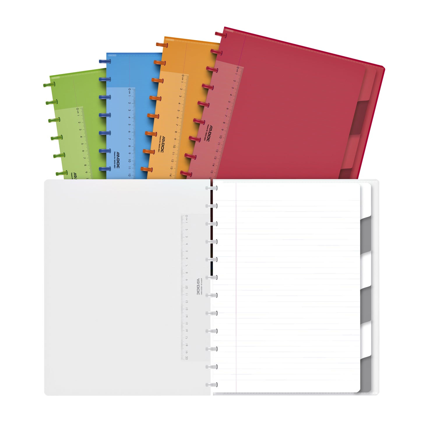 Adoc -  Schrift  a4 lijn 144pag 90gr 6 tabbladen | 8 stuks