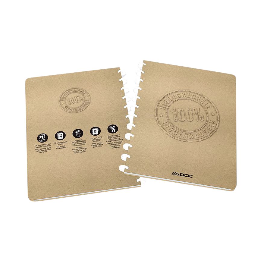 Adoc -  Schrift  bio a4 ruit 4x8mm 144pag 90gr kraft