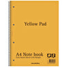 Aurora - Bloc de cours Yellow Pad A4 ligne 4 trous 160 pages 80gr jaune