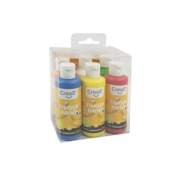 Creall -  Vingerverf  happy ingredients 6 kleuren 80ml
