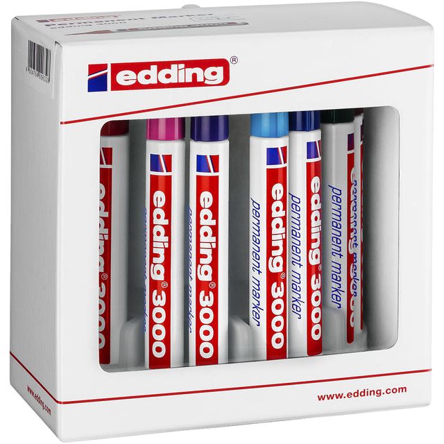 Edding - Felt -tip Edding 3000 Round 1.5-3mm Set10 Assorti