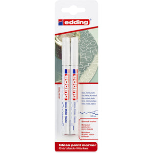 Edding -  Paintmarker  780 oliebasis 0.8mm wit bls 2x