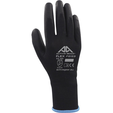 ActiveGear - Gant grip PU-flex noir moyen | 12 pièces