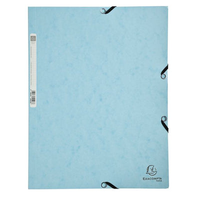 Exacompta -  Elastomap  aquarel a4 3 klep 400gr blauw