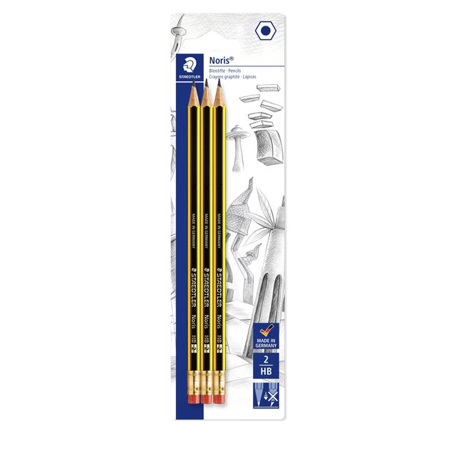 Staedtler -  Potlood noris standaard 120-0 hb met gum | 10 stuks