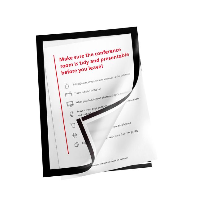 Quantore - Cadre A4 autocollant noir 2 pièces