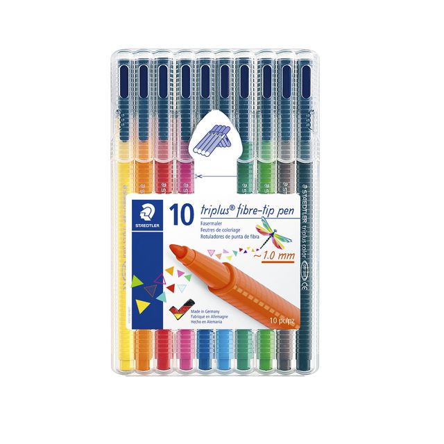 Staedtler - Marqueur de couleur 323 Triplus couleur de 10 pièces assorties