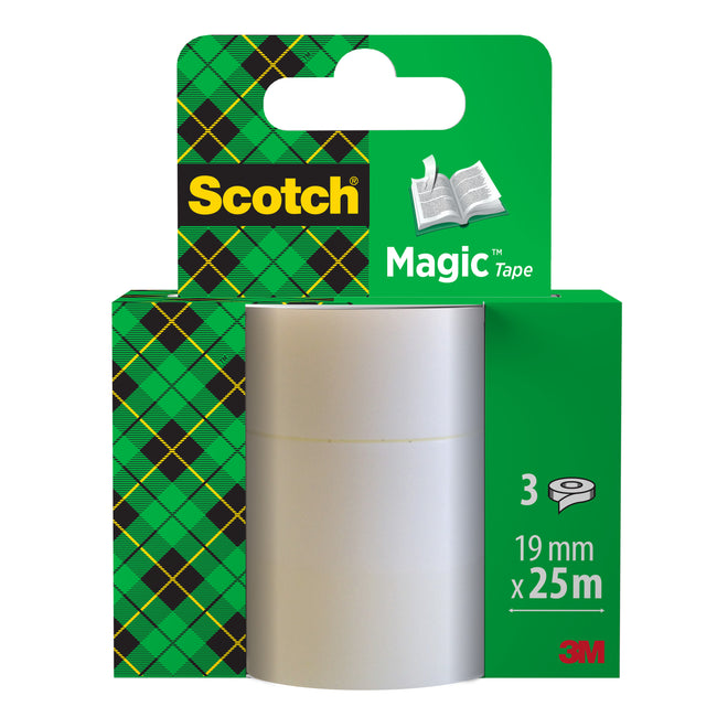 Scotch -  Plakband Magic 819 19mmx25m onzichtbaar 3 rollen