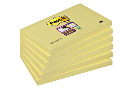 Post-it - Bloc mémo 655 super collant 76x127mm jaune