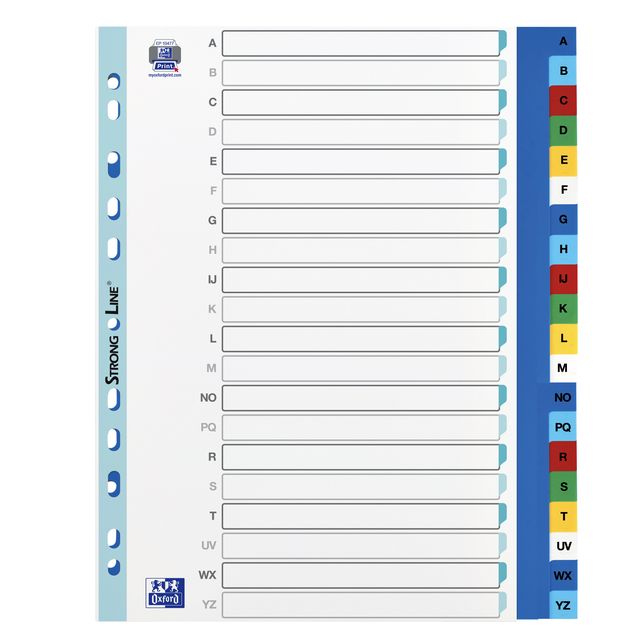 Oxford - Register A4+ 11-Loch 20-teilig A-Z PP Farbe | 25 Stück