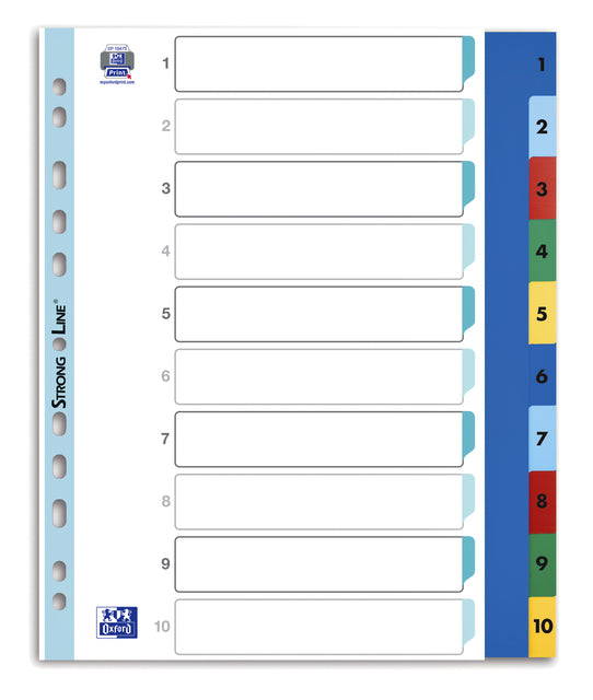 Oxford - Register A4+ 11-Loch 1-10 PP farbig
